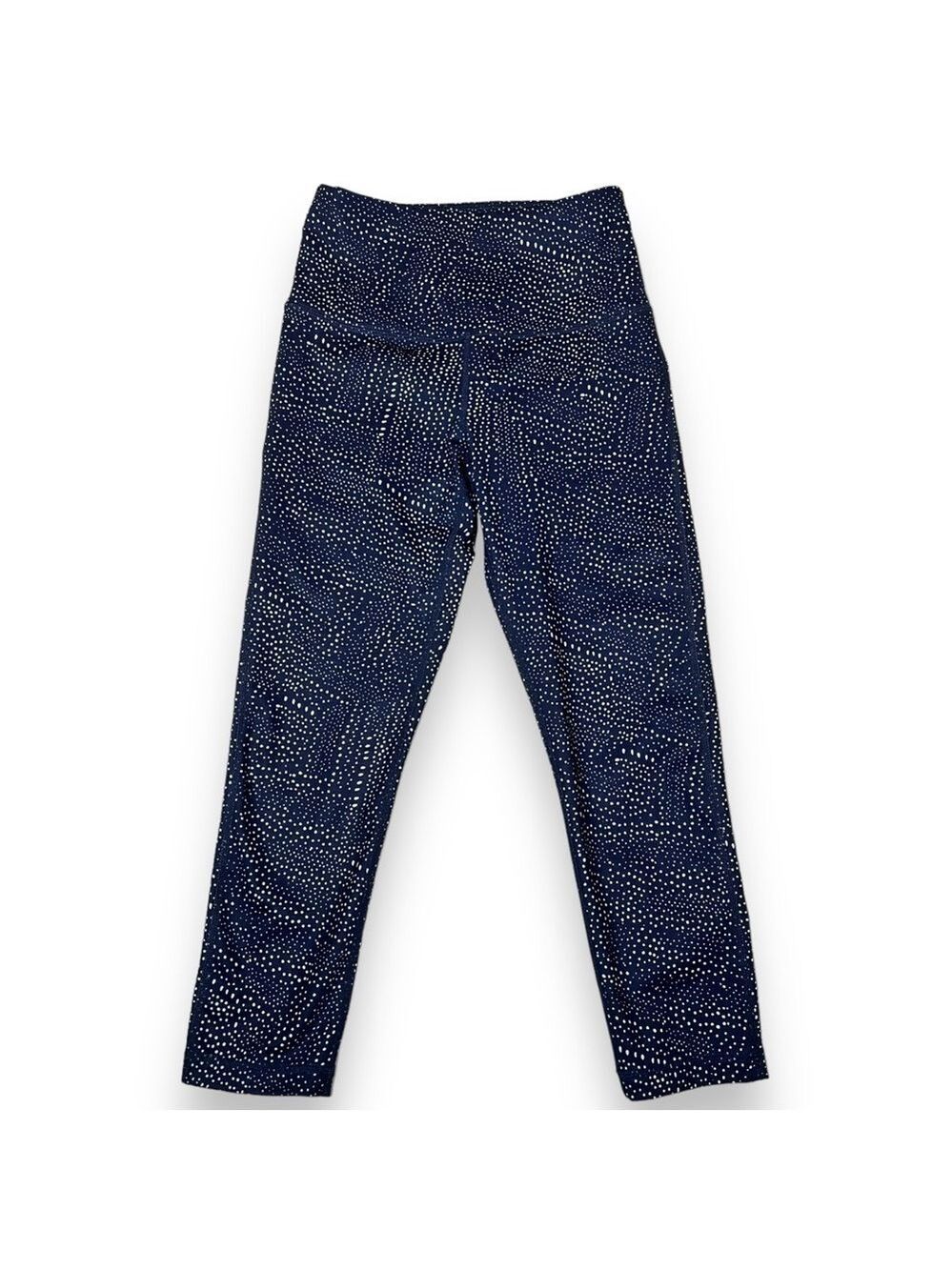 Zella Women’s Studio Crop Lite Leggings Navy Maritime Natural Dot Size XS